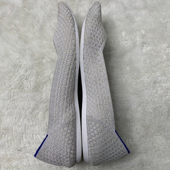 Rothy’s Women's White Gray Honeycomb The Point Toe Ballet Flats Size 9 - Picture 6 of 16